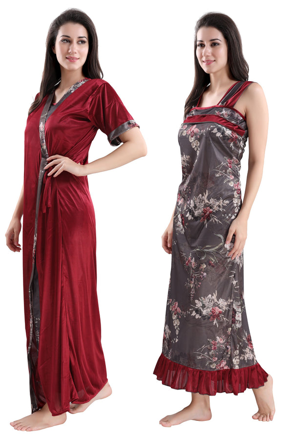 Buy Mysaa Women's New Kaftan Crepe Printed Ladies Night Dress Set (Small)  Multicolour at Amazon.in